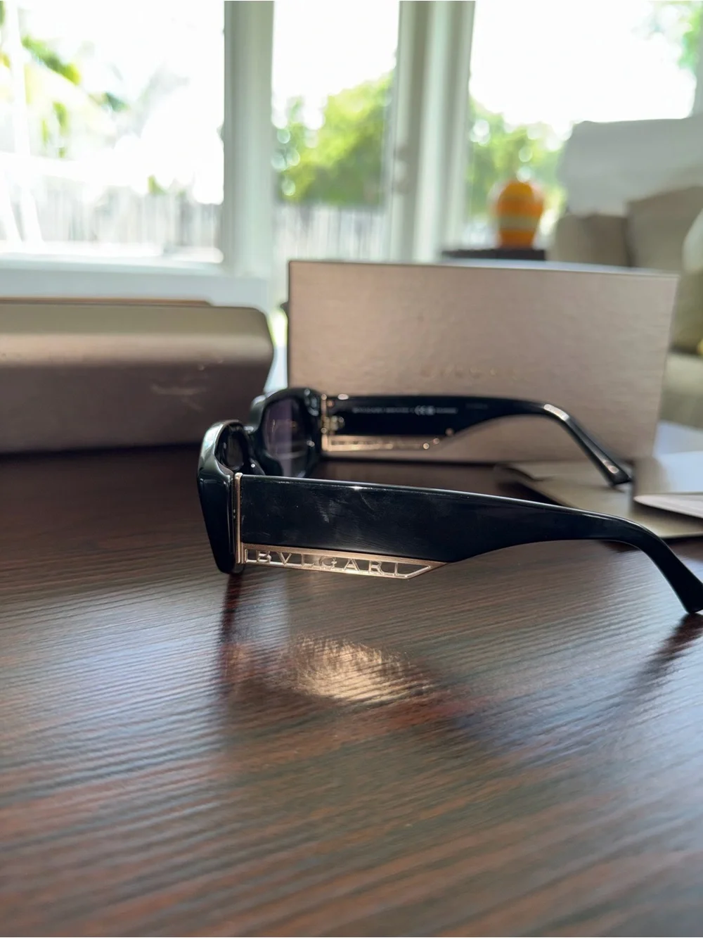 Bvlgari BV8259 Polarized 501/T3 Sunglasses with Gold Accents